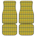 Asante Kente Pattern Print Front and Back Car Floor Mats