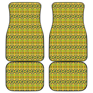 Asante Kente Pattern Print Front and Back Car Floor Mats