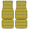 Asante Kente Pattern Print Front and Back Car Floor Mats