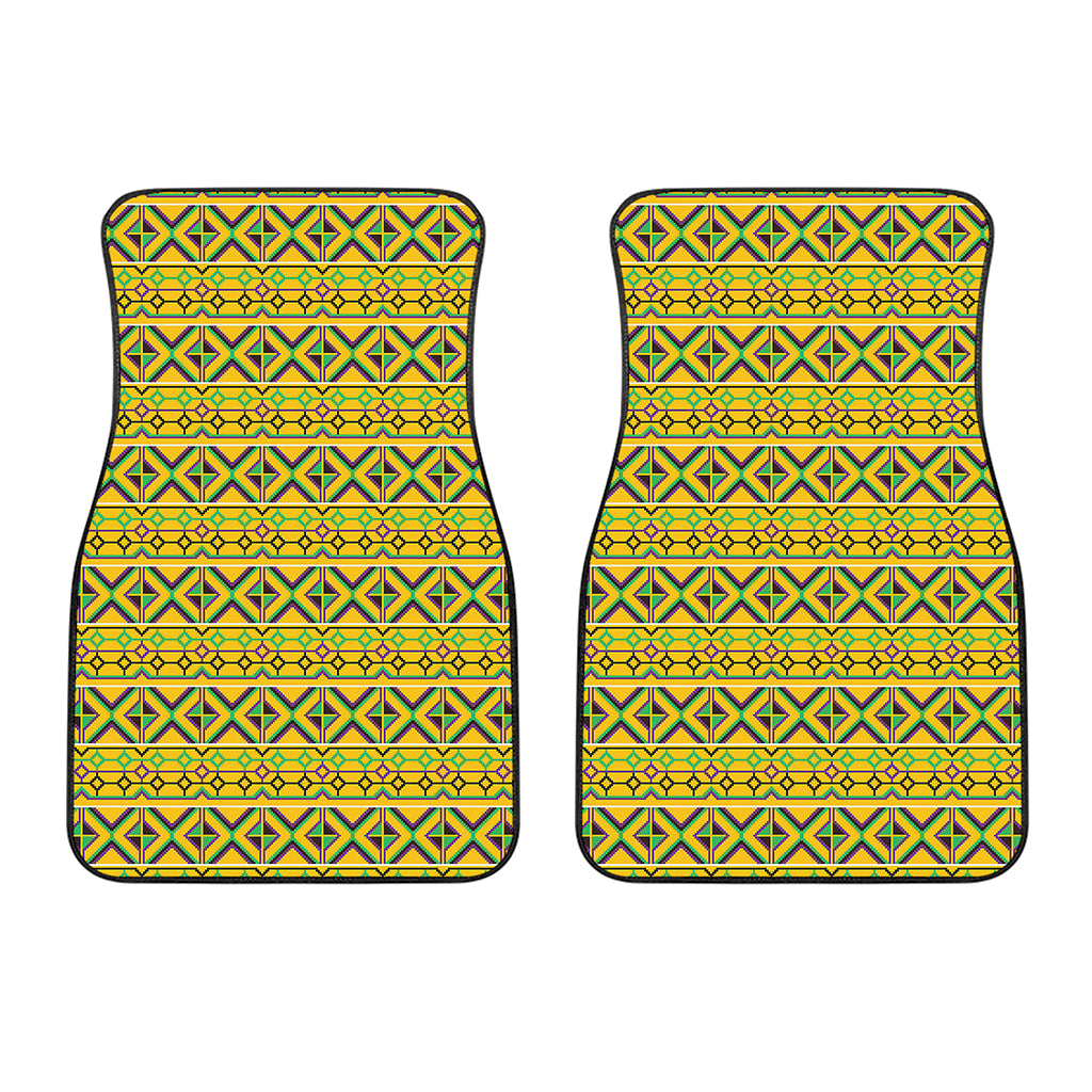 Asante Kente Pattern Print Front Car Floor Mats