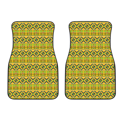 Asante Kente Pattern Print Front Car Floor Mats