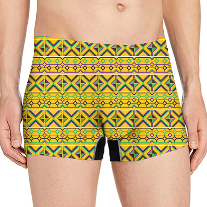 Asante Kente Pattern Print Men's Boxer Briefs