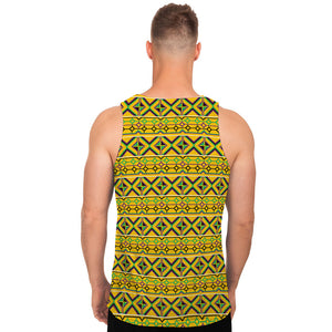 Asante Kente Pattern Print Men's Tank Top