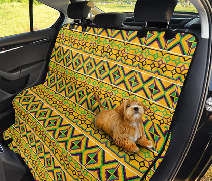 Asante Kente Pattern Print Pet Car Back Seat Cover