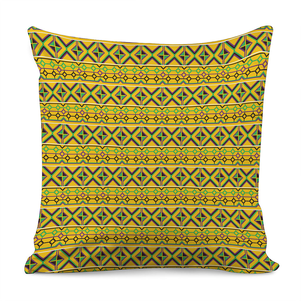 Asante Kente Pattern Print Pillow Cover