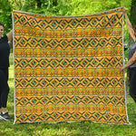 Asante Kente Pattern Print Quilt