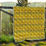 Asante Kente Pattern Print Quilt