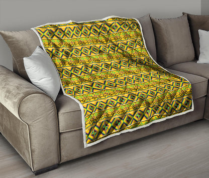 Asante Kente Pattern Print Quilt