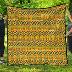 Asante Kente Pattern Print Quilt