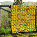 Asante Kente Pattern Print Quilt