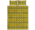 Asante Kente Pattern Print Quilt Bed Set