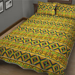 Asante Kente Pattern Print Quilt Bed Set