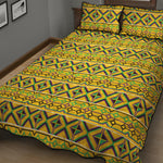 Asante Kente Pattern Print Quilt Bed Set