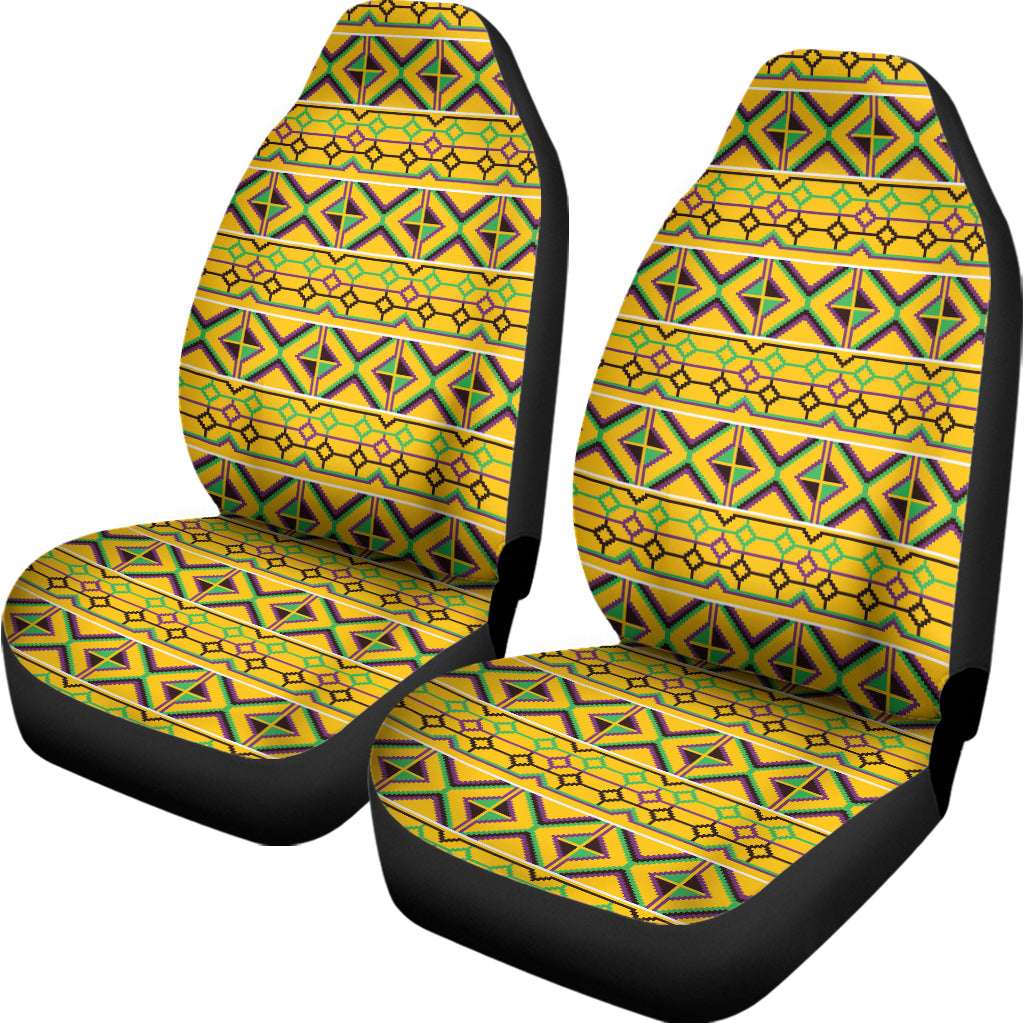 Asante Kente Pattern Print Universal Fit Car Seat Covers