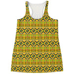 Asante Kente Pattern Print Women's Racerback Tank Top