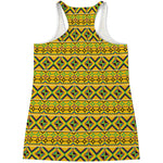 Asante Kente Pattern Print Women's Racerback Tank Top