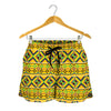 Asante Kente Pattern Print Women's Shorts