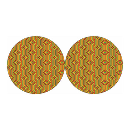 Ashanti Kente Pattern Print Car Coasters