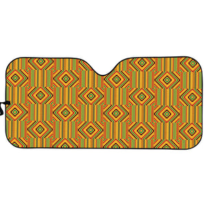 Ashanti Kente Pattern Print Car Sun Shade