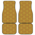 Ashanti Kente Pattern Print Front and Back Car Floor Mats