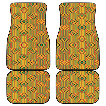 Ashanti Kente Pattern Print Front and Back Car Floor Mats