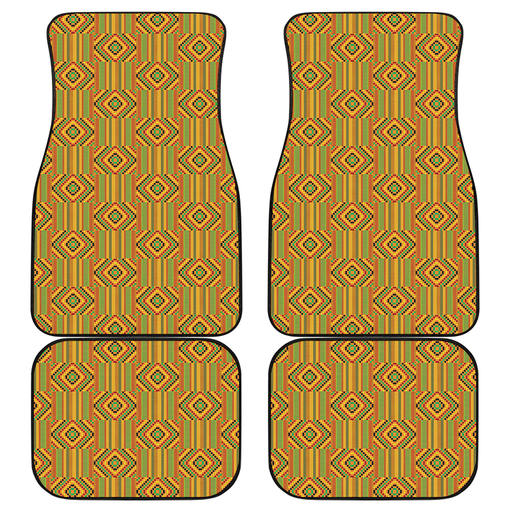 Ashanti Kente Pattern Print Front and Back Car Floor Mats