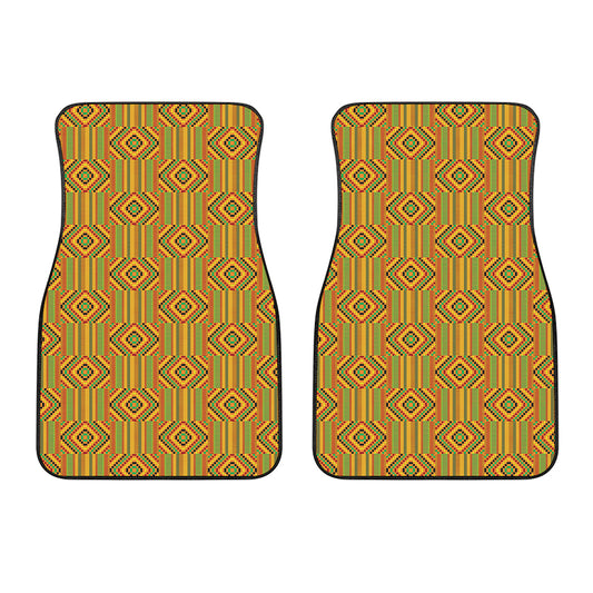 Ashanti Kente Pattern Print Front Car Floor Mats