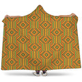 Ashanti Kente Pattern Print Hooded Blanket