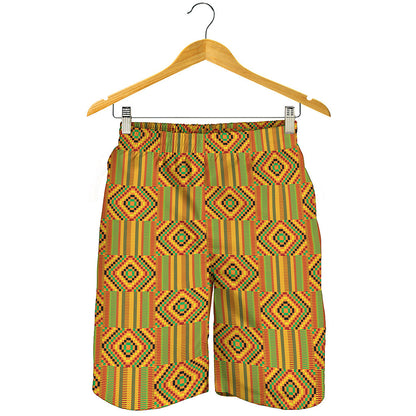 Ashanti Kente Pattern Print Men's Shorts