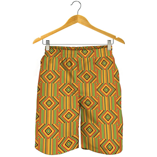 Ashanti Kente Pattern Print Men's Shorts