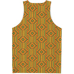 Ashanti Kente Pattern Print Men's Tank Top