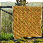 Ashanti Kente Pattern Print Quilt