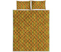 Ashanti Kente Pattern Print Quilt Bed Set
