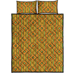 Ashanti Kente Pattern Print Quilt Bed Set