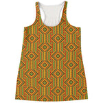 Ashanti Kente Pattern Print Women's Racerback Tank Top