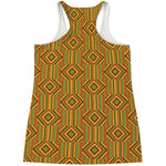 Ashanti Kente Pattern Print Women's Racerback Tank Top