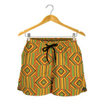 Ashanti Kente Pattern Print Women's Shorts