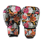 Asian Chrysanthemum Pattern Print Boxing Gloves