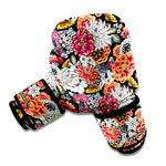 Asian Chrysanthemum Pattern Print Boxing Gloves