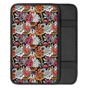 Asian Chrysanthemum Pattern Print Car Center Console Cover