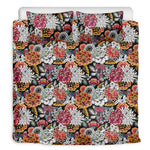 Asian Chrysanthemum Pattern Print Duvet Cover Bedding Set
