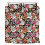 Asian Chrysanthemum Pattern Print Duvet Cover Bedding Set