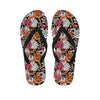 Asian Chrysanthemum Pattern Print Flip Flops