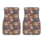 Asian Chrysanthemum Pattern Print Front Car Floor Mats