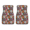 Asian Chrysanthemum Pattern Print Front Car Floor Mats