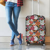 Asian Chrysanthemum Pattern Print Luggage Cover