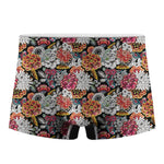 Asian Chrysanthemum Pattern Print Men's Boxer Briefs