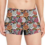 Asian Chrysanthemum Pattern Print Men's Boxer Briefs