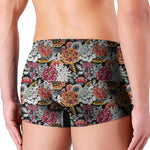 Asian Chrysanthemum Pattern Print Men's Boxer Briefs