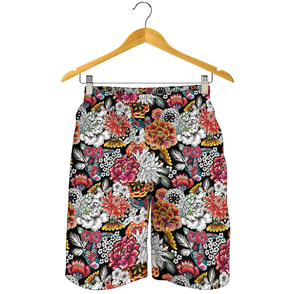 Asian Chrysanthemum Pattern Print Men's Shorts